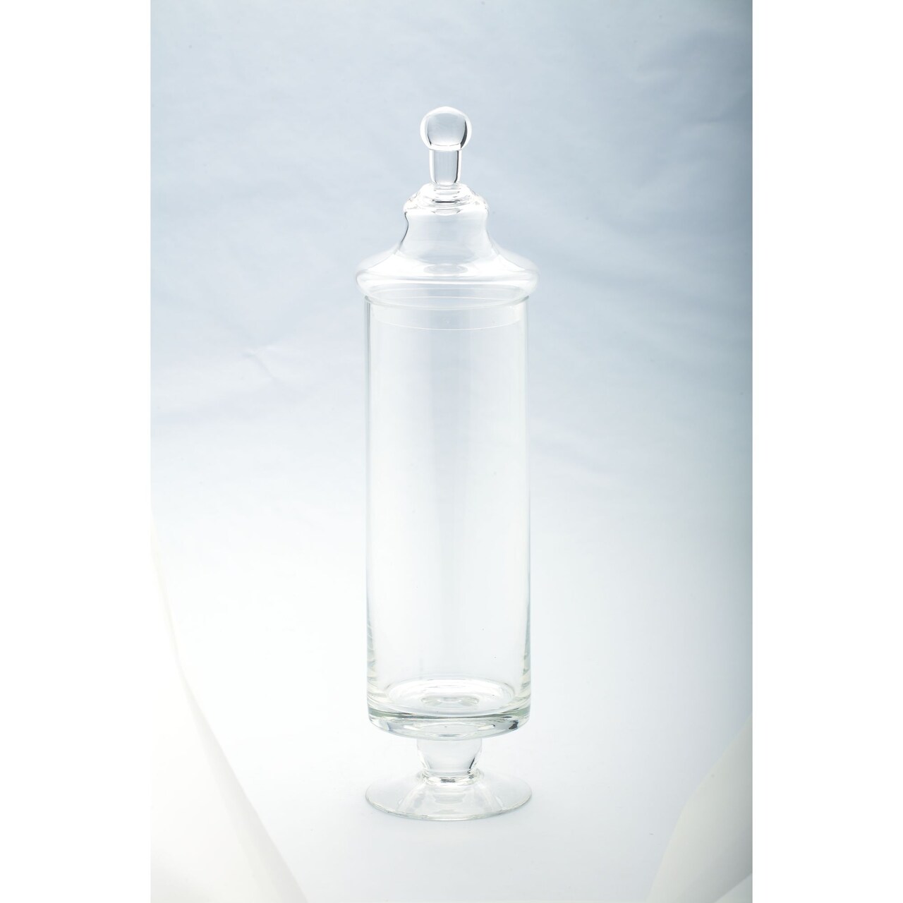 CC Home Furnishings 17" Clear Solid Glass Apothecary Jar with Lid